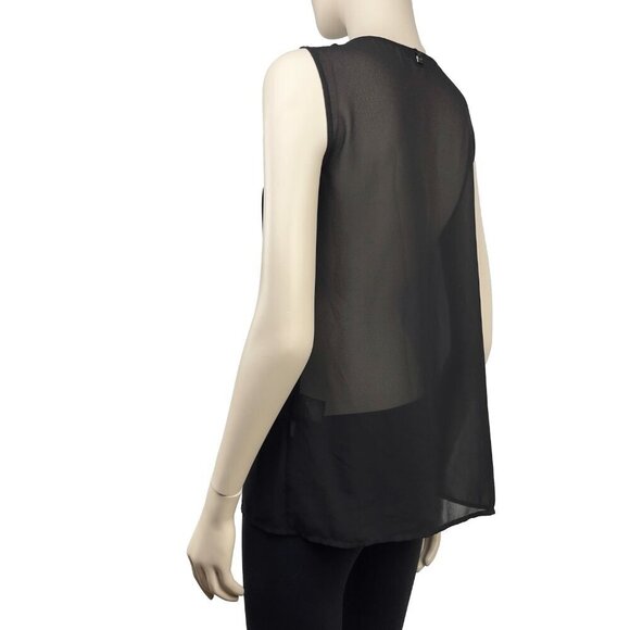 RUDSAK Sheer Suede Fringe Gothic Rock Transparent Black Tank Top Blouse Size‎ XS - Picture 4 of 13